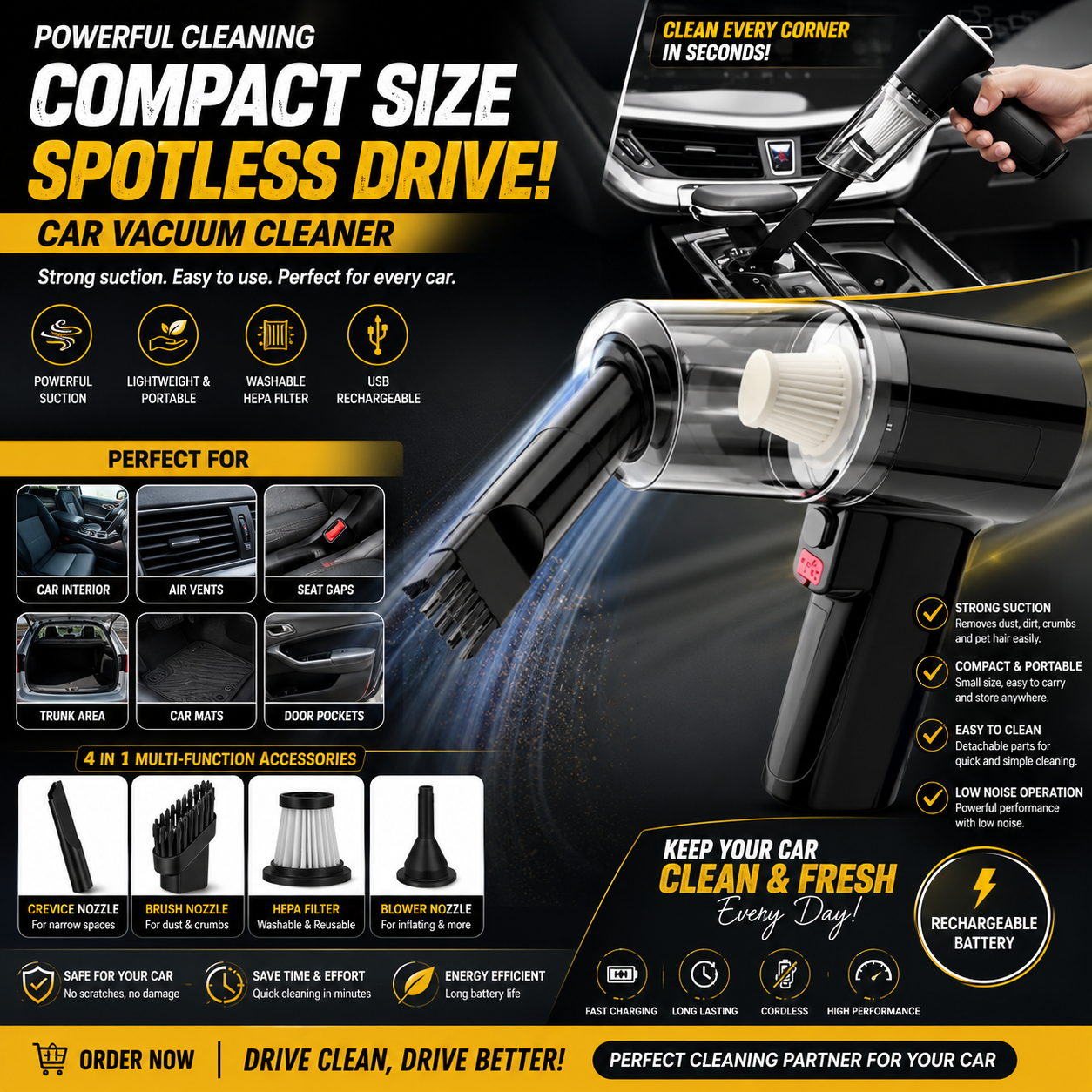 Mini Car Vacuum Cleaner